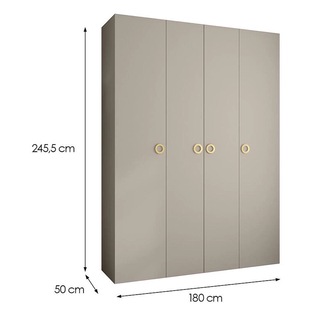 Como 1-180 ormar 50x180x245,5 cm kašmir/zlatna