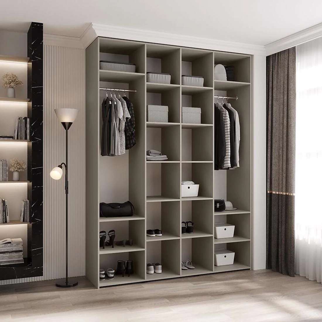 Como 1-180 ormar 50x180x245,5 cm kašmir/zlatna
