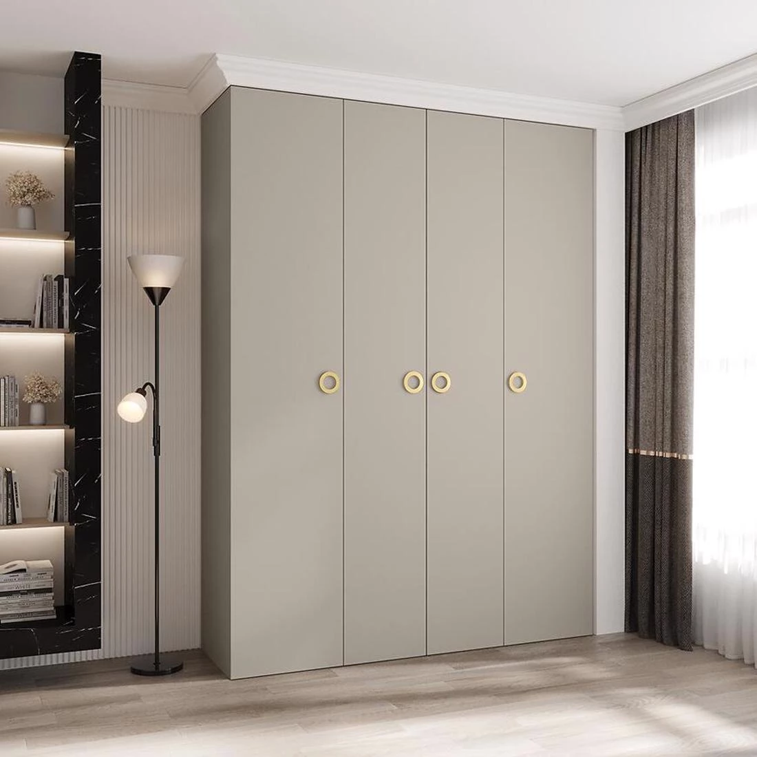 Como 1-180 ormar 50x180x245,5 cm kašmir/zlatna