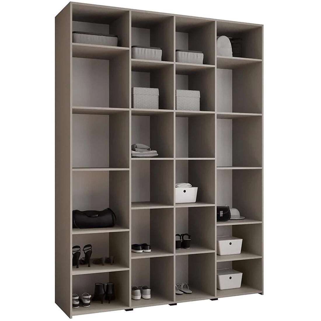 Como 1-180 ormar 50x180x245,5 cm bela/crna