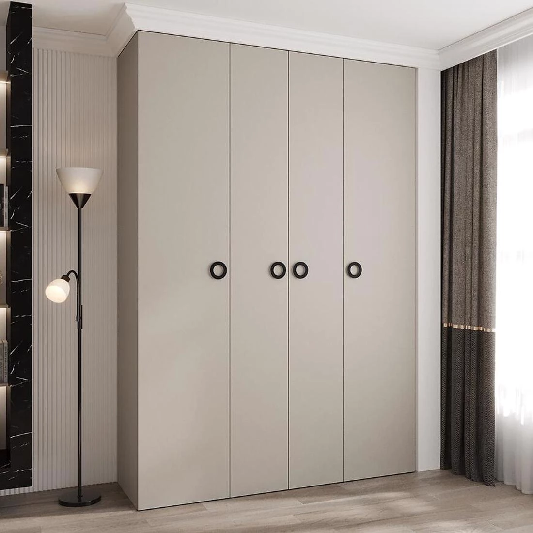 Como 1-170 ormar 50x170x245,5 cm kašmir/crna