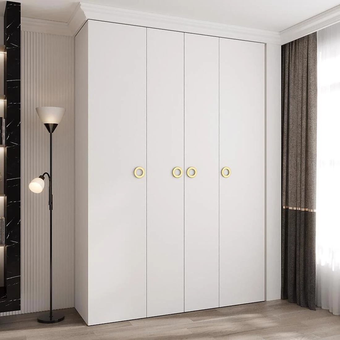 Como 1-170 ormar 50x170x245,5 cm bela/zlatna
