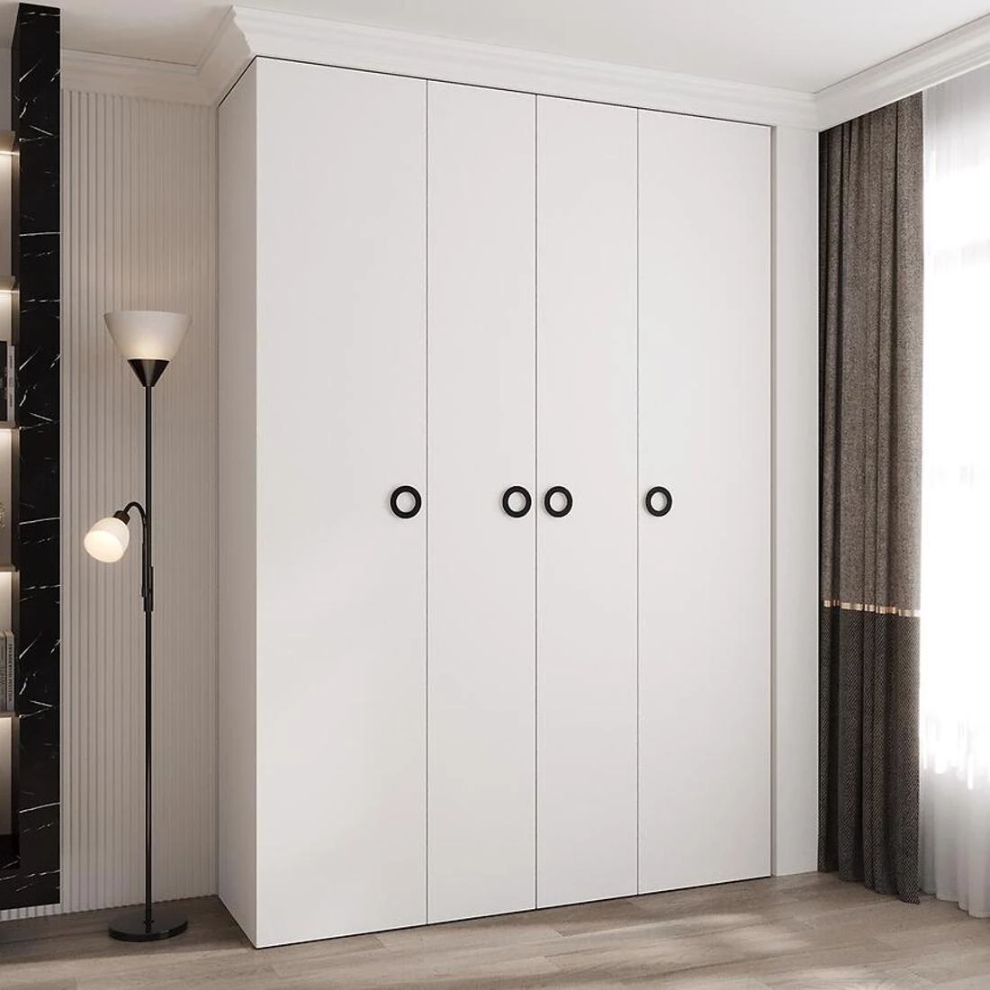 Como 1-170 ormar  50x170x245,5 cm bela/crna
