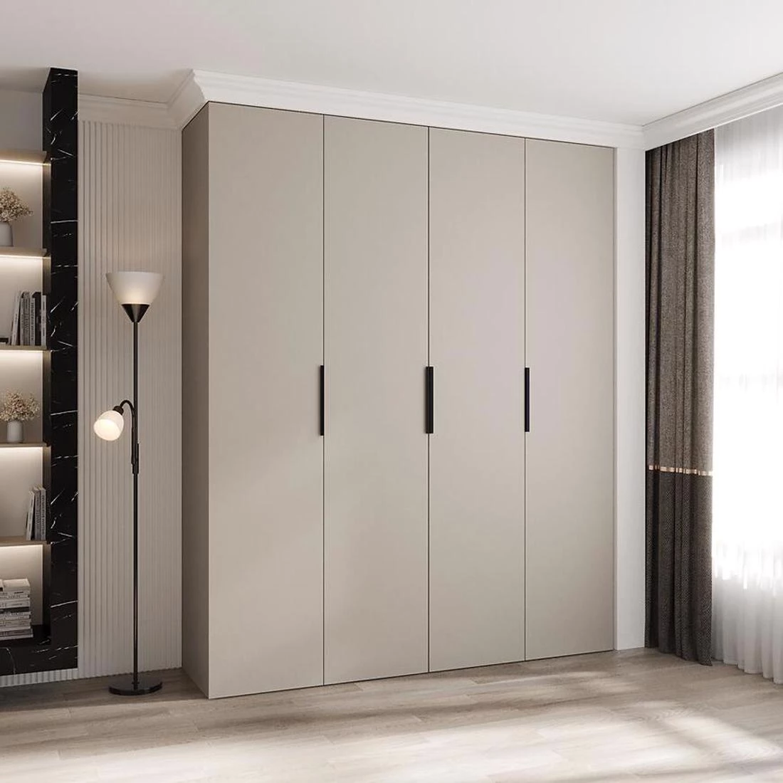 Como 4-200 ormar 40x200x245,5 cm kašmir/crna