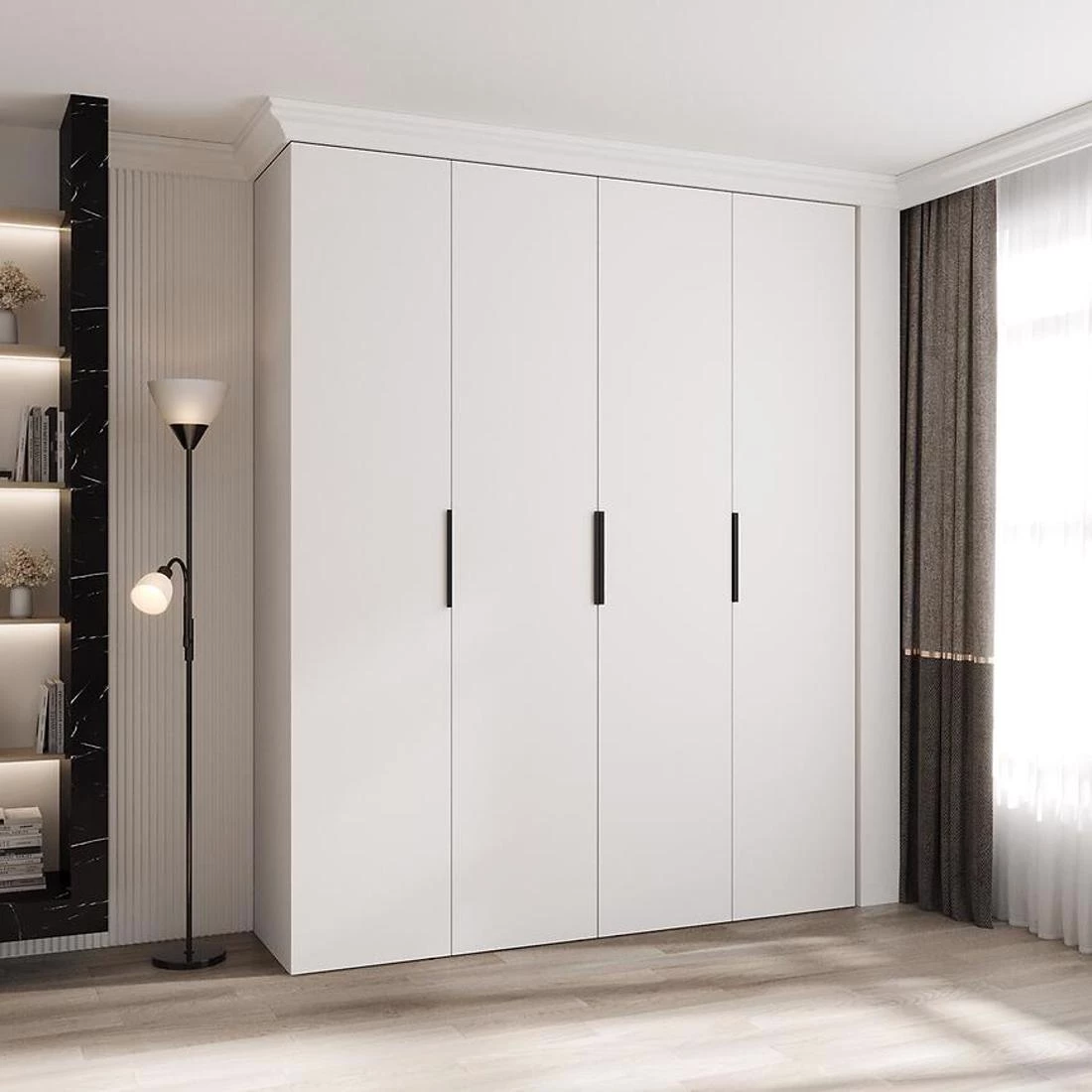 Como 4-200 ormar 40x200x245,5 cm belo/crni