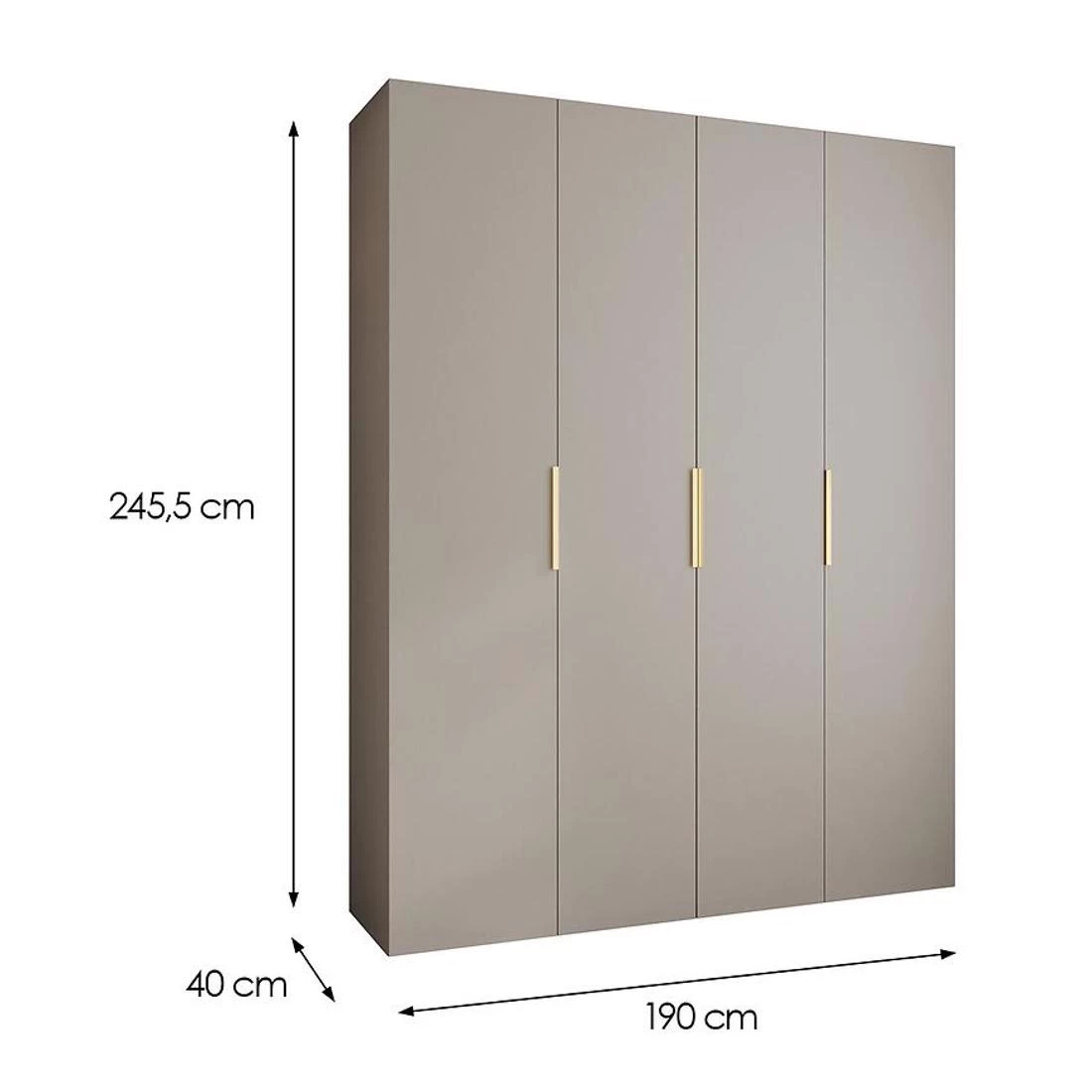 Como 4-190 ormar 40x190x245,5 cm kašmir/zlatna
