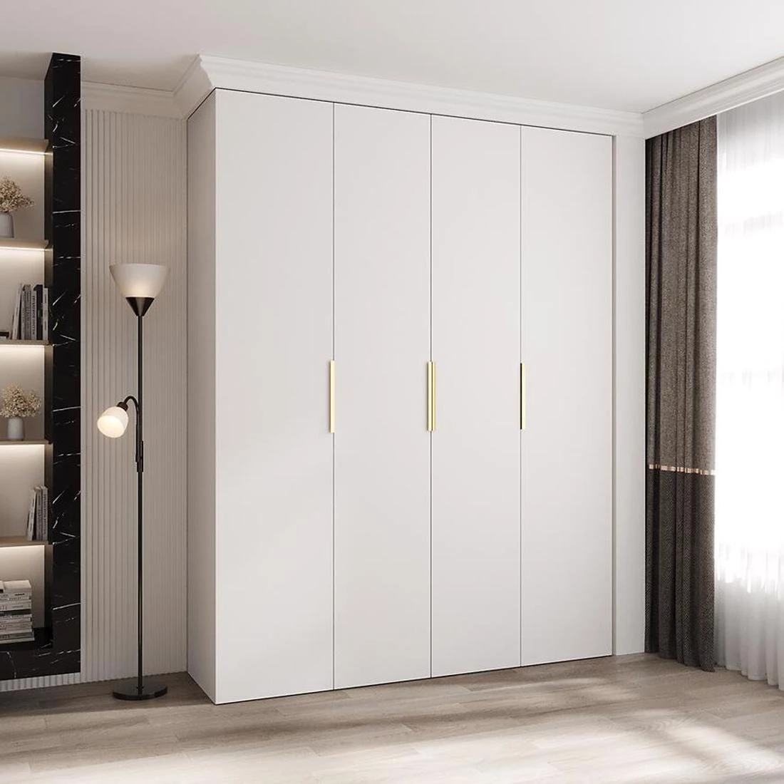 Como 4-190 ormar 40x190x245,5 cm bijeli/zlatni