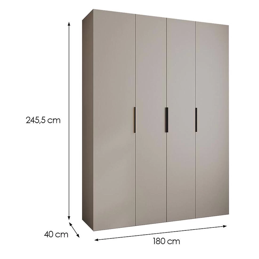 Como 4-180 ormar 40x180x245,5 cm   kašmir/crna