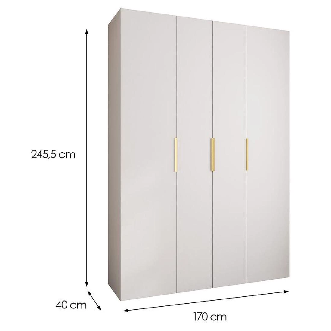 Como 4-170 ormar 40x170x245,5 cm bijeli/zlatni