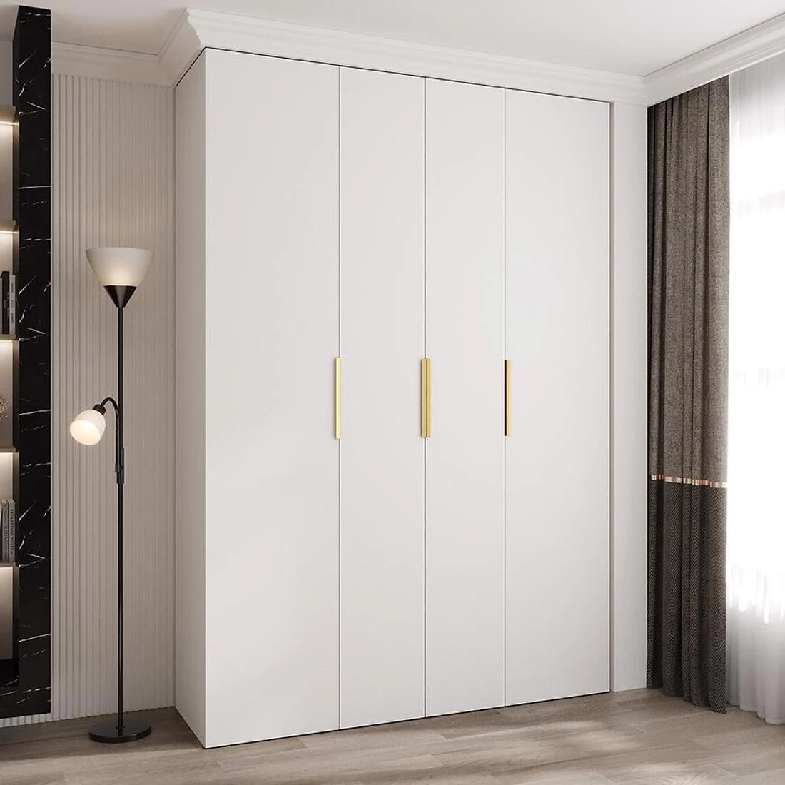 Como 4-170 ormar 40x170x245,5 cm bijeli/zlatni