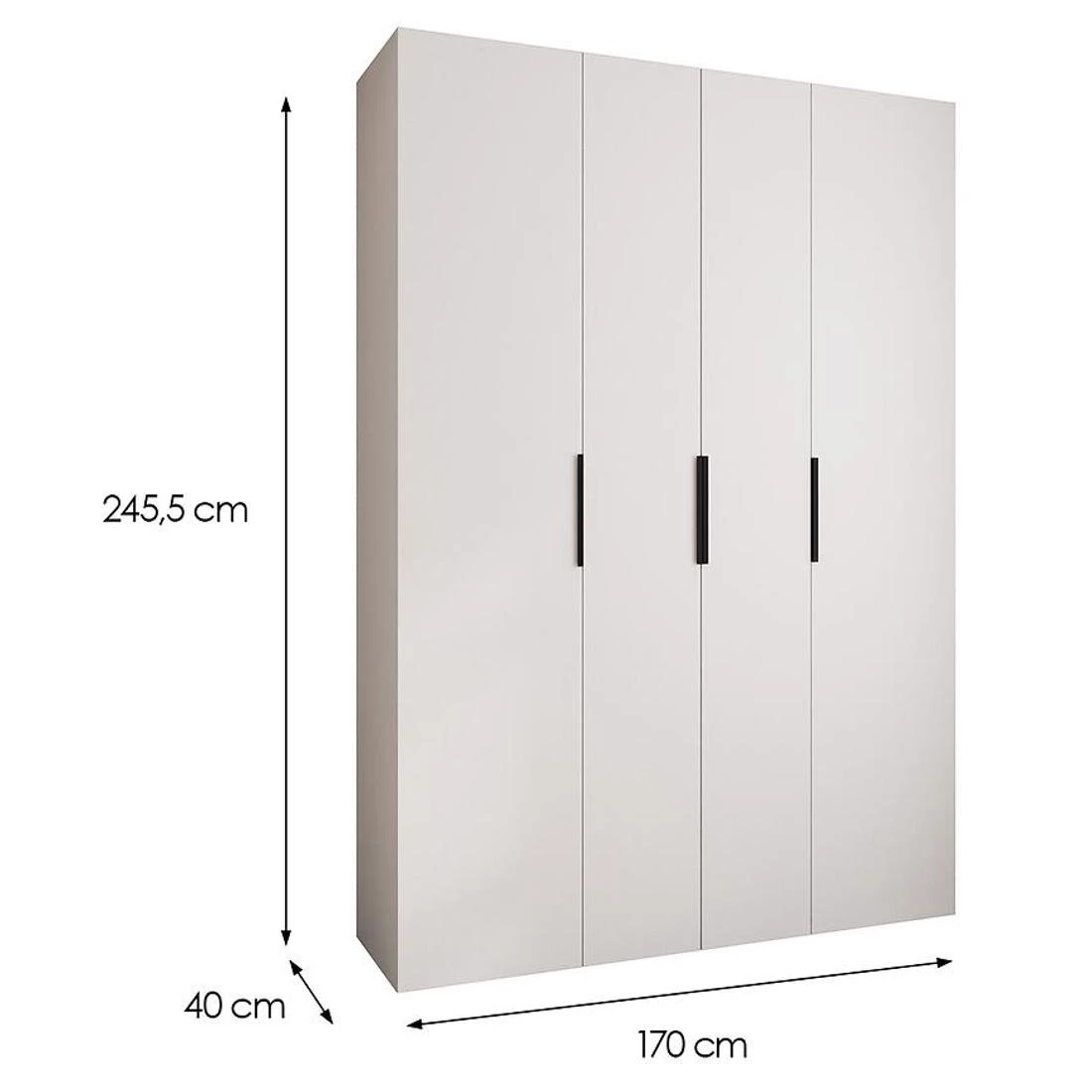 Como 4-170 ormar 40x170x245,5 cm belo/crna