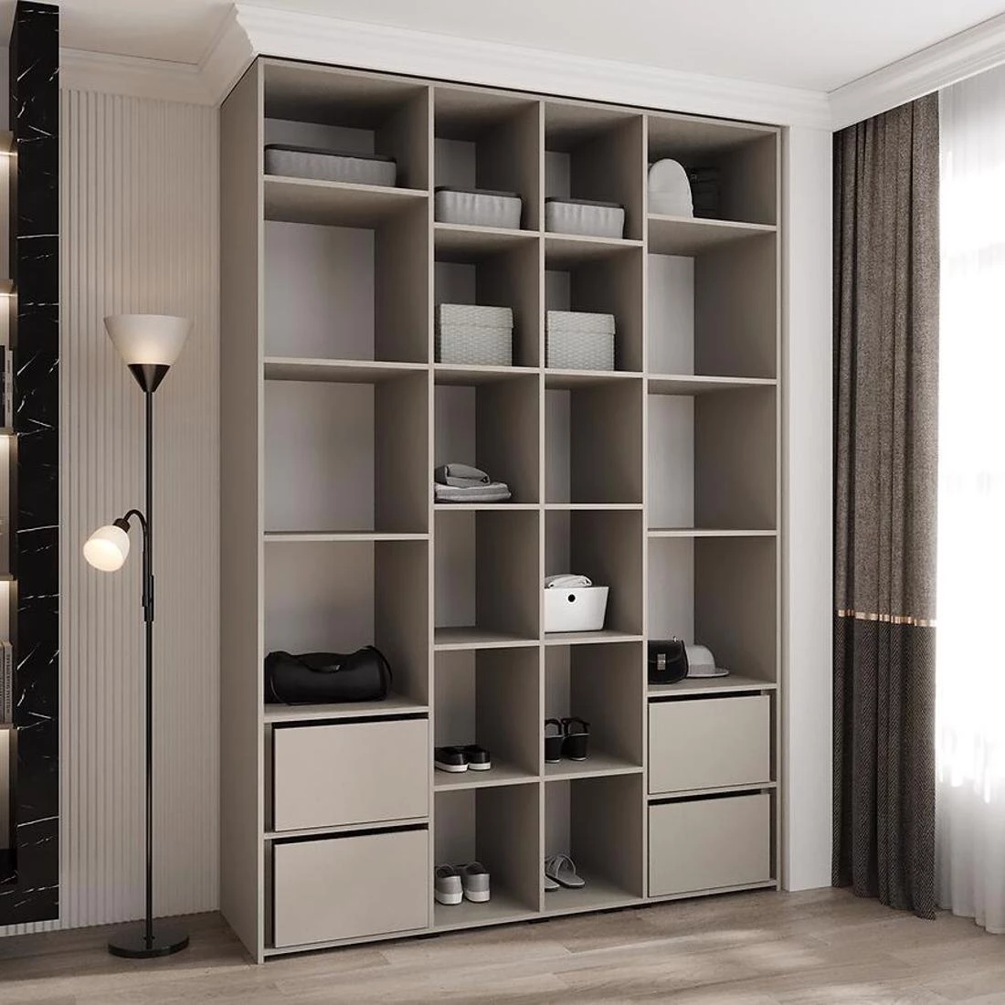 Como 4-170 ormar 40x170x245,5 cm belo/crna