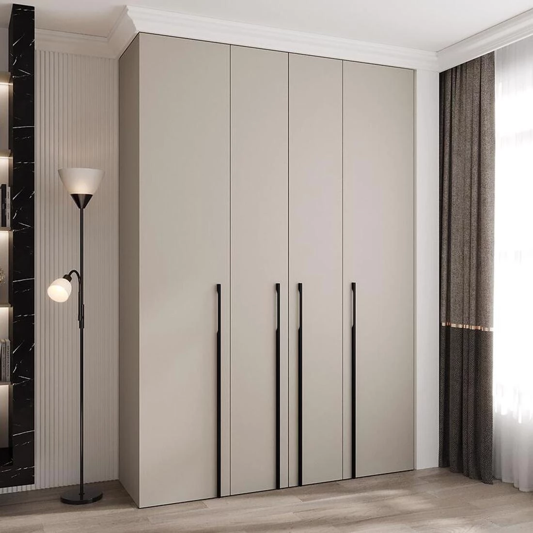 Como 3-170 ormar  40x170x245,5 cm kašmir/crna