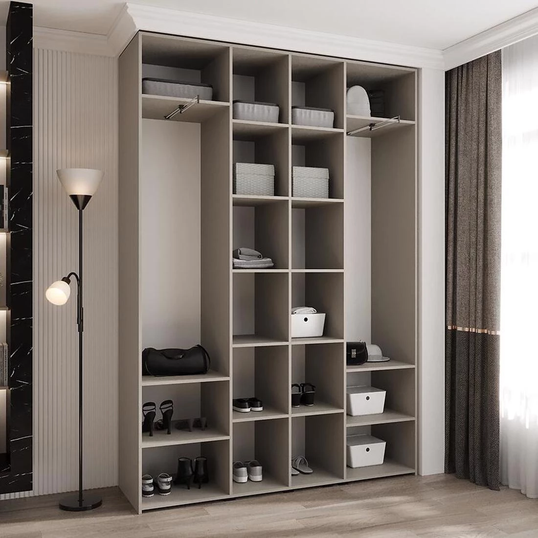 Como 3-170 ormar 40x170x245,5 cm bela/crna