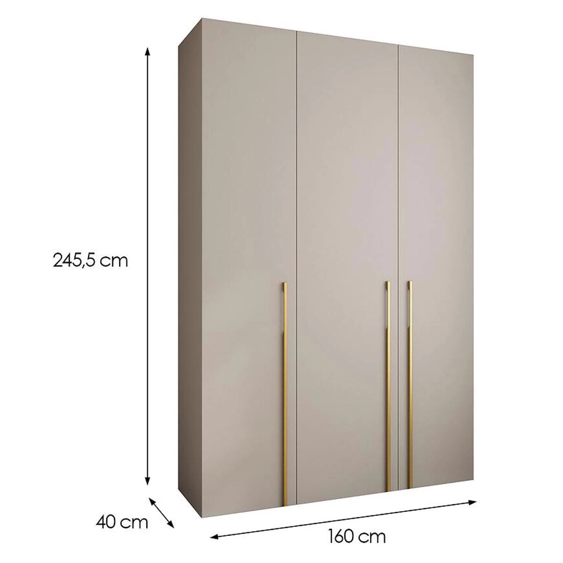 Como 3-160 ormar 40x160x245,5 cm kašmir/zlatna