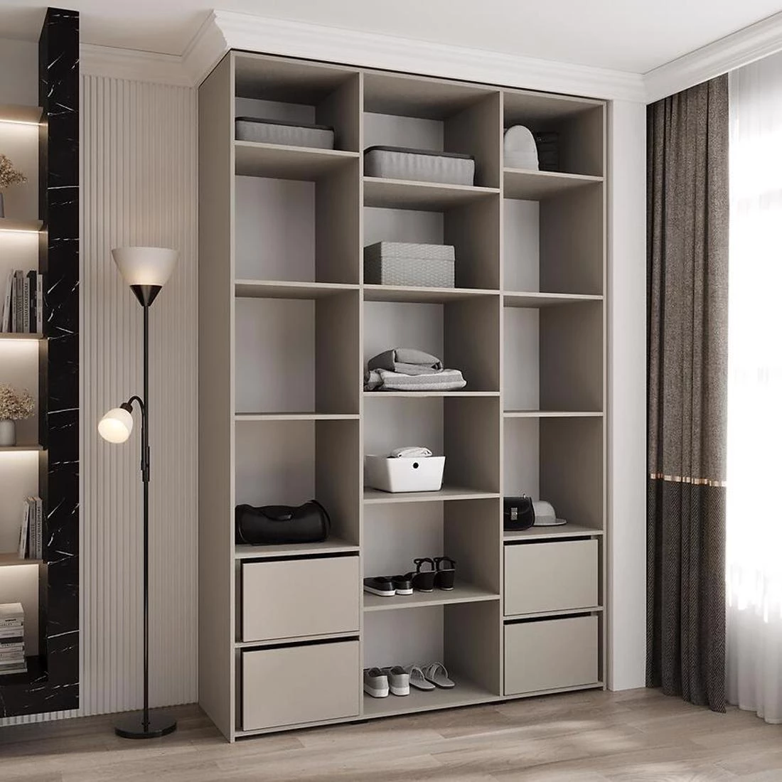 Como 3-160 ormar 40x160x245,5 cm kašmir/zlatna
