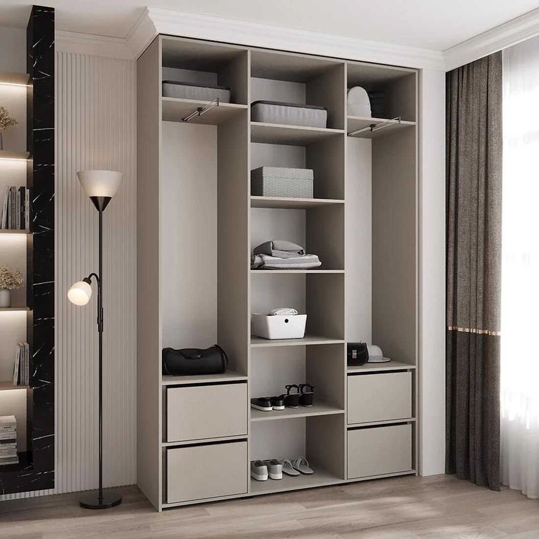 Como 3-160 ormar 40x160x245,5 cm kašmir/zlatna