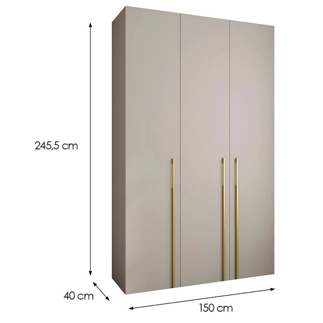 Como 3-150 ormar 40x150x245,5 cm kašmir/zlatna
