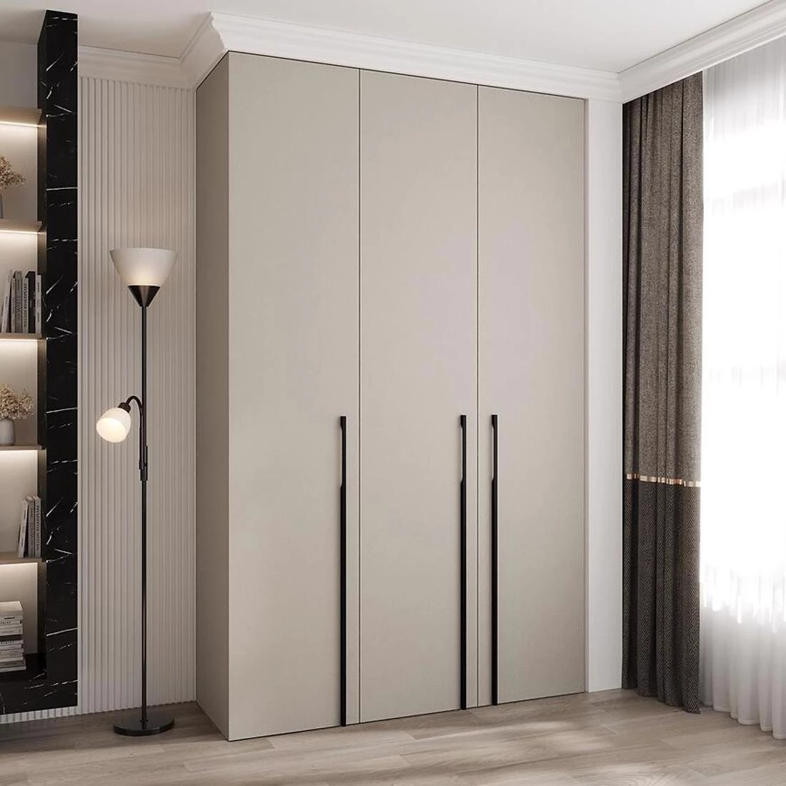Como 3-150 ormar 40x150x245,5 cm kašmir/crna