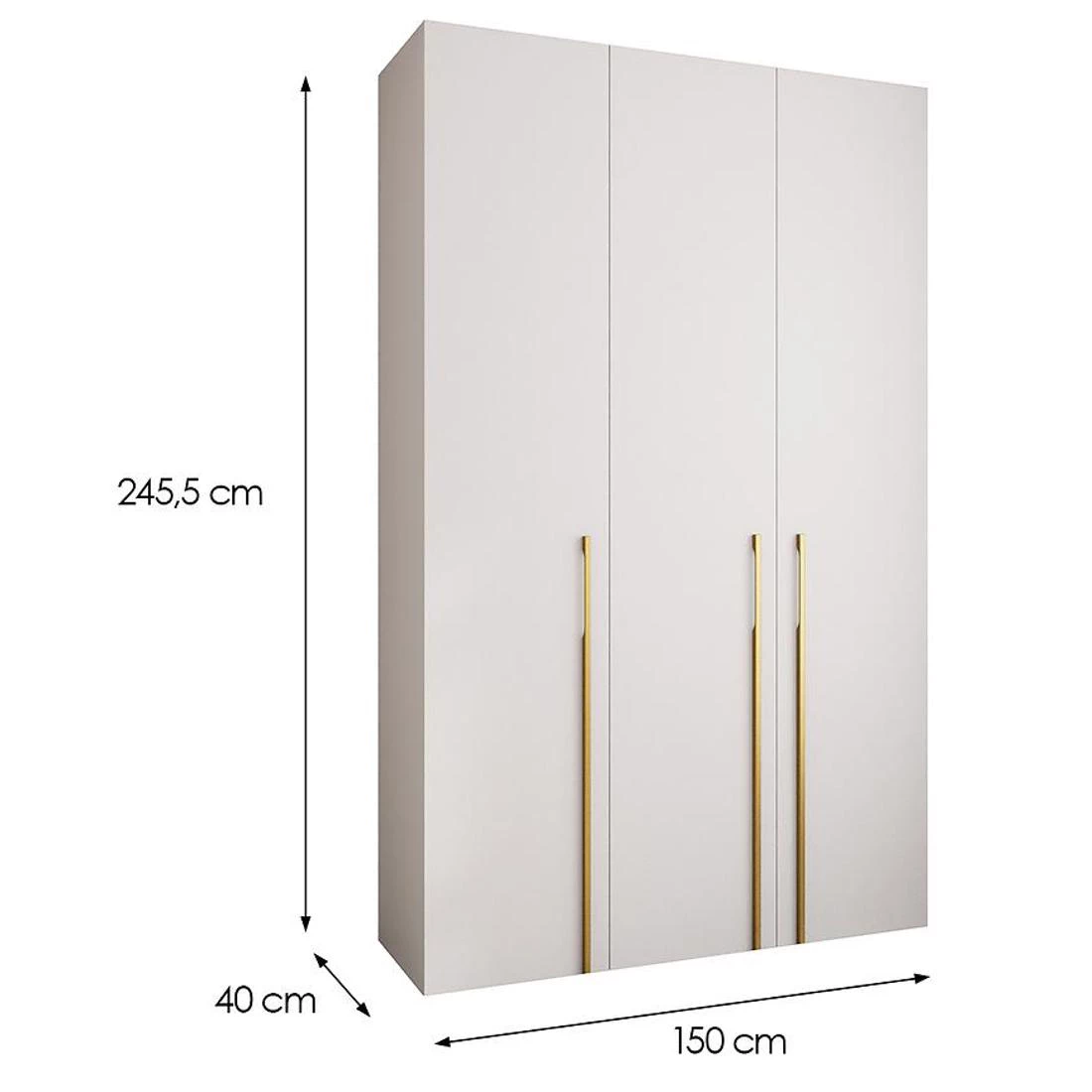 Como 3-150 ormar 40x150x245,5 cm belo/zlatno