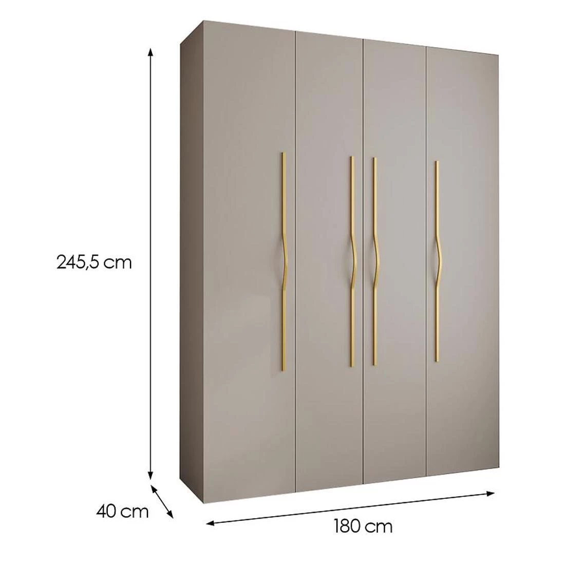 Como 2-180 ormar 40x180x245,5 cm kašmir/zlatna