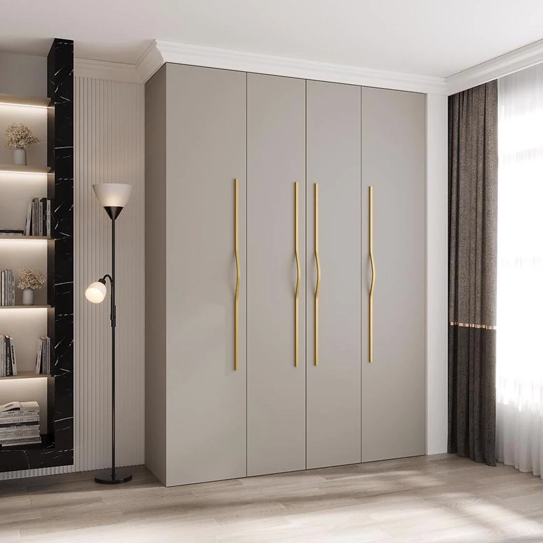 Como 2-180 ormar 40x180x245,5 cm kašmir/zlatna
