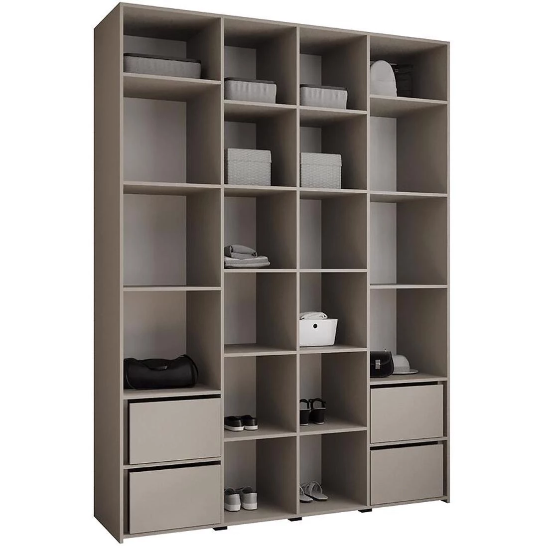 Como 2-180 ormar  40x180x245,5 cm  bela/crna