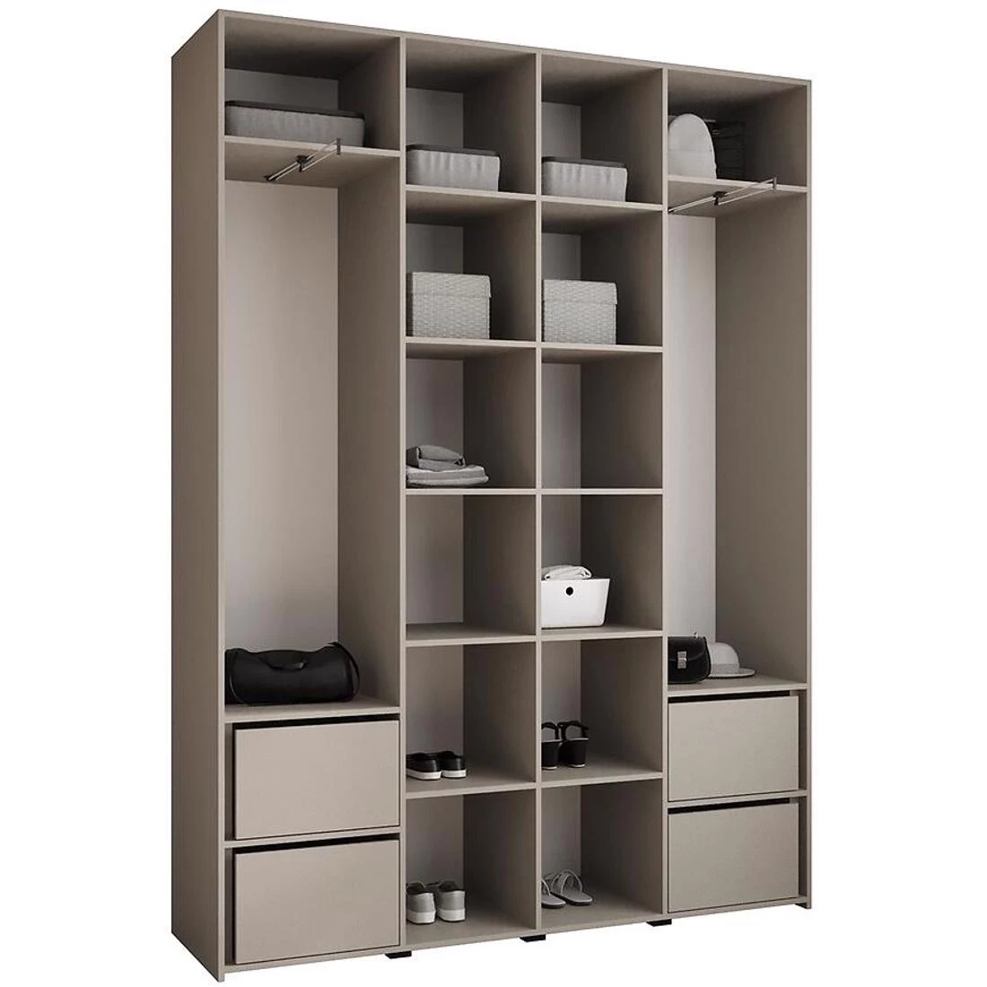 Como 2-180 ormar  40x180x245,5 cm  bela/crna