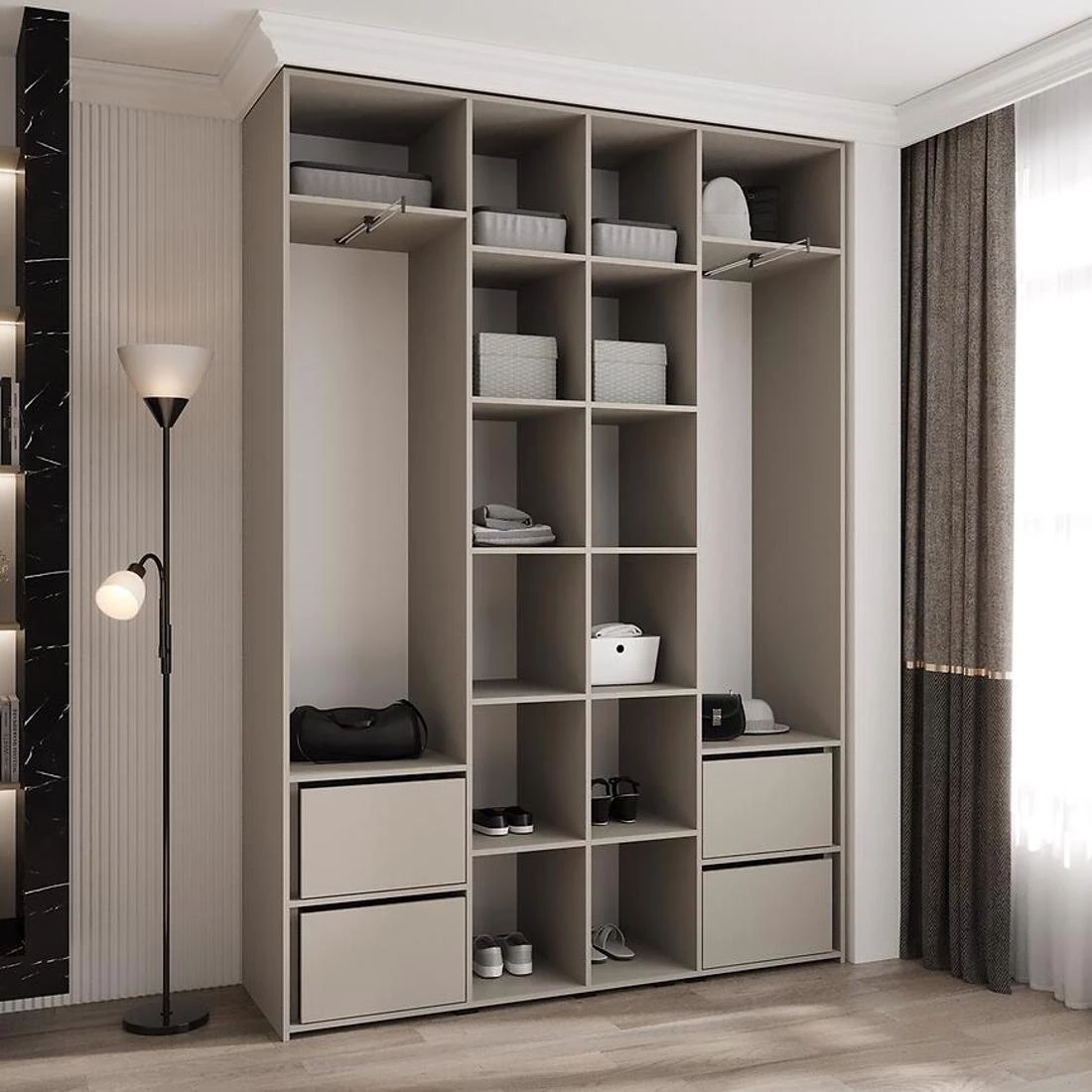 Como 2-170 ormar 40x170x245,5 cm bela/zlatna