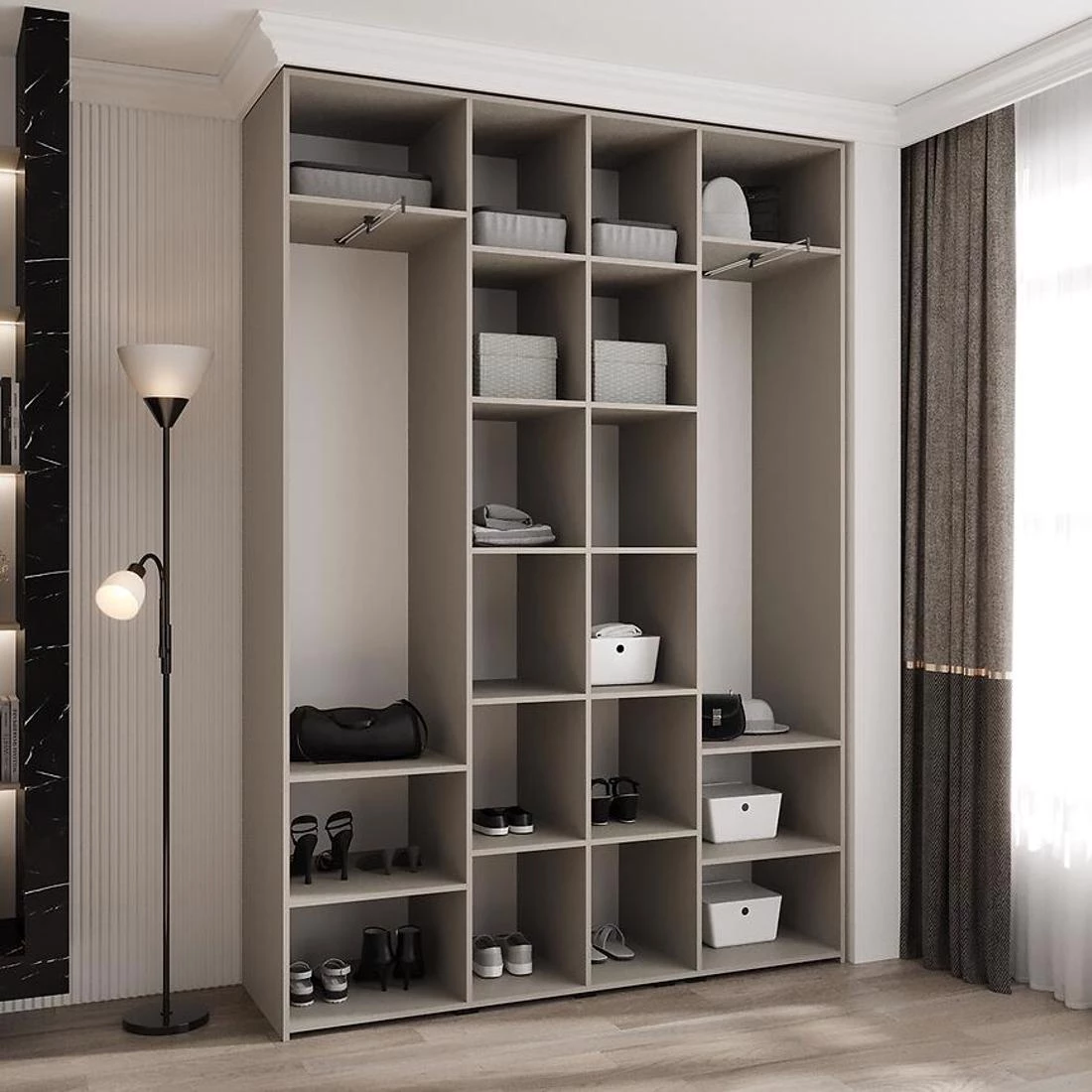 Como 2-170 ormar 40x170x245,5 cm bela/zlatna