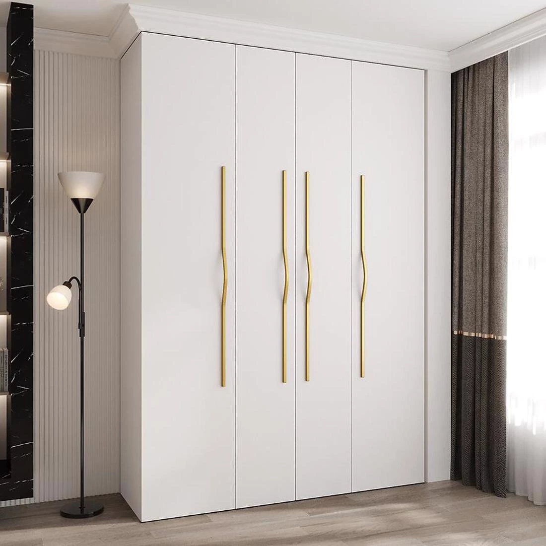 Como 2-170 ormar 40x170x245,5 cm bela/zlatna