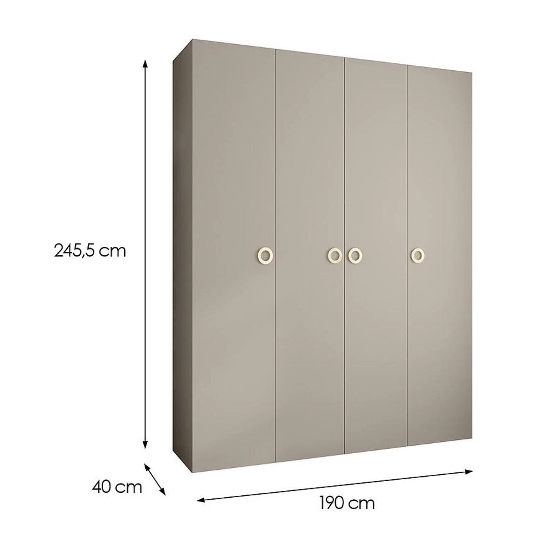 Como 1-190 ormar 40x190x245,5 cm kašmir/zlatna