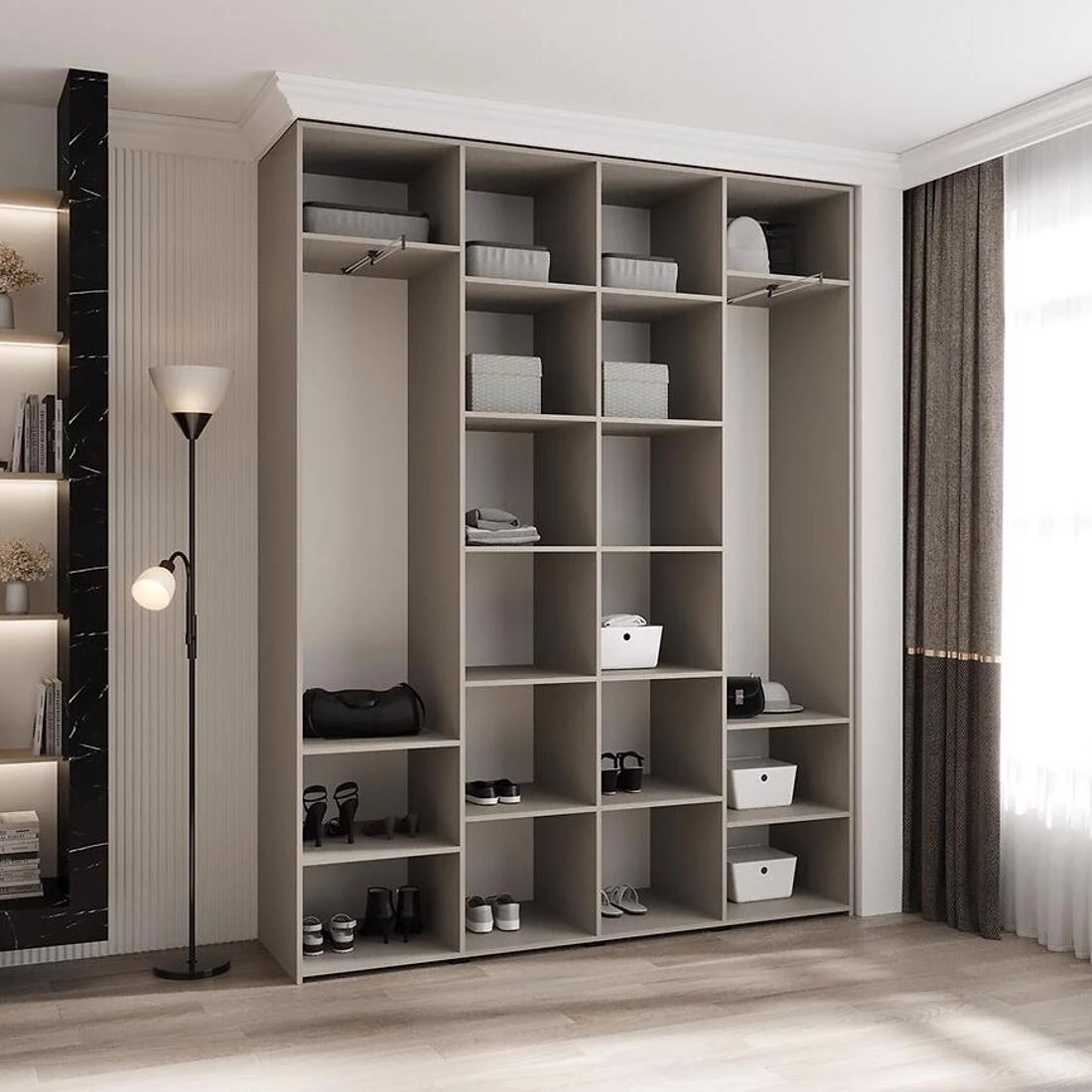 Como 1-190 ormar 40x190x245,5 cm kašmir/zlatna