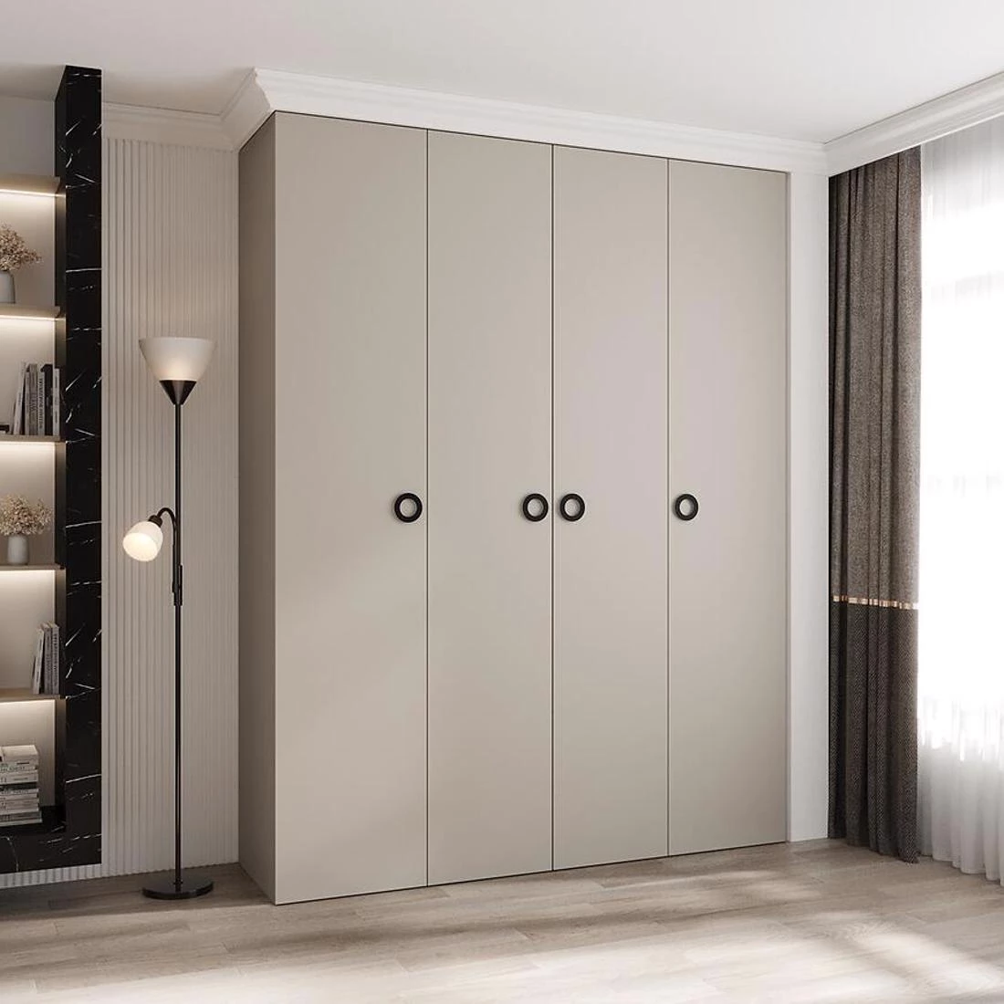 Como 1-190 ormar  40x190x245,5 cm kašmir/crna