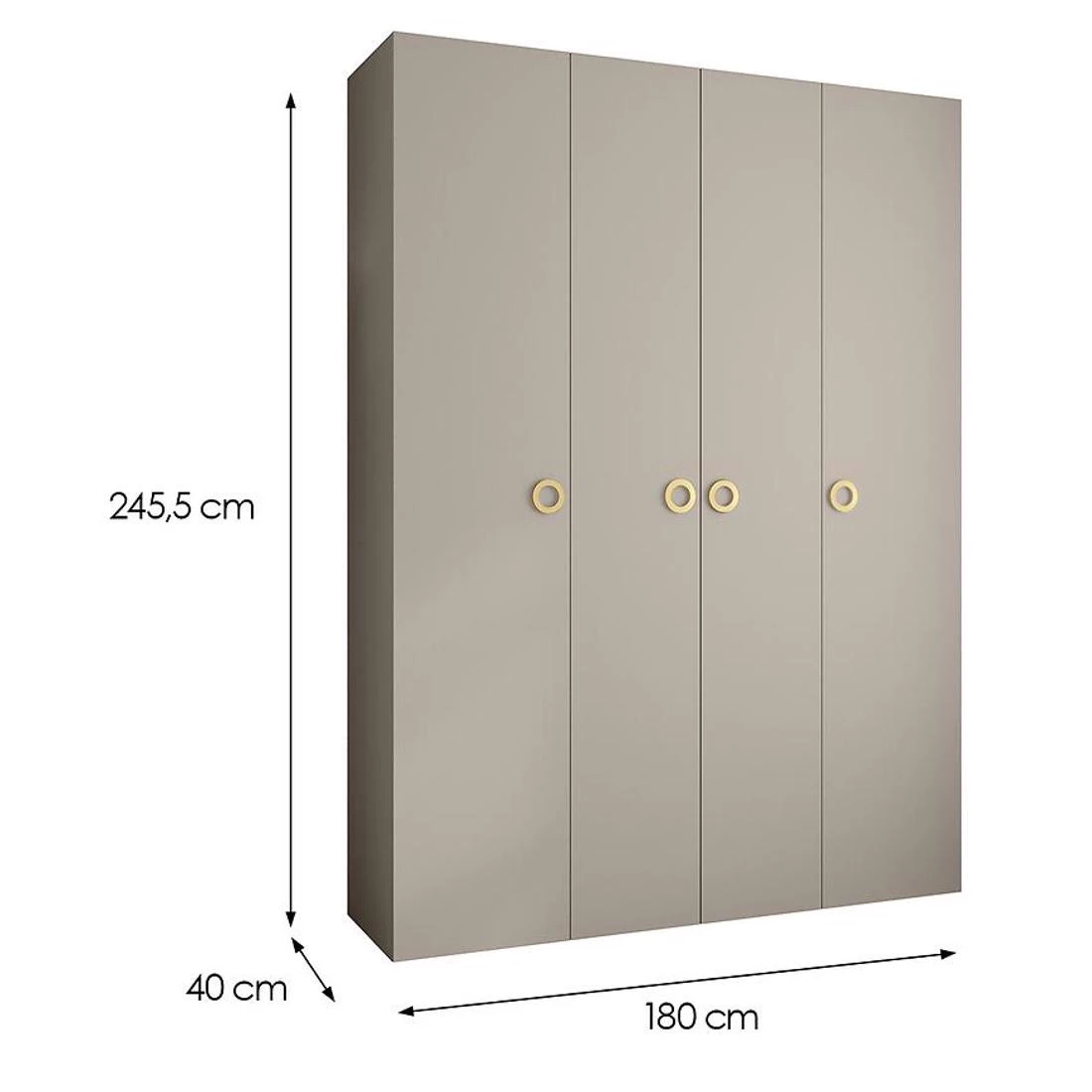 Como 1-180 ormar 40x180x245,5 cm kašmir/zlatna