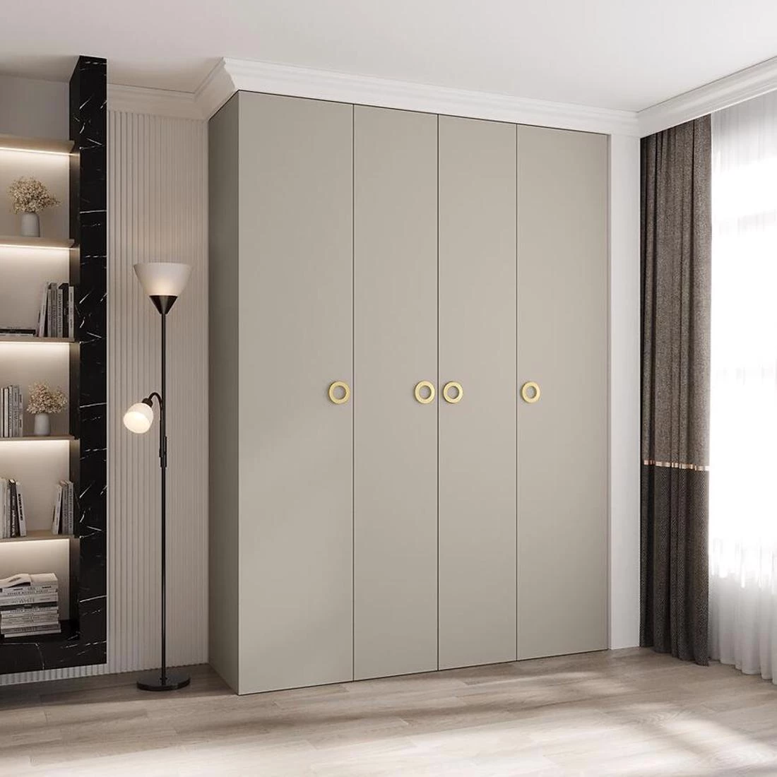Como 1-180 ormar 40x180x245,5 cm kašmir/zlatna