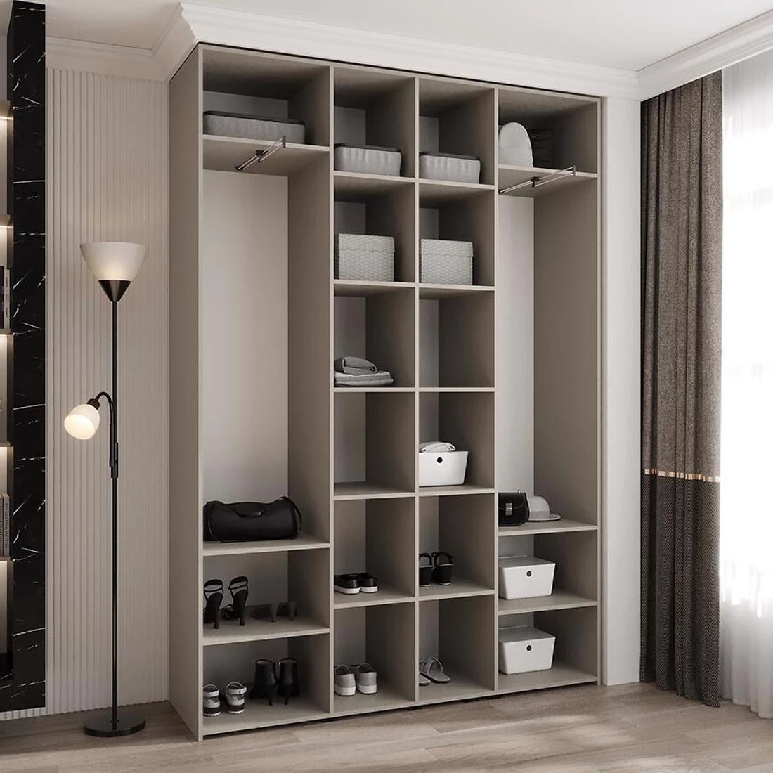 Como 1-170 ormar  40x170x245,5 cm kašmir/zlatna