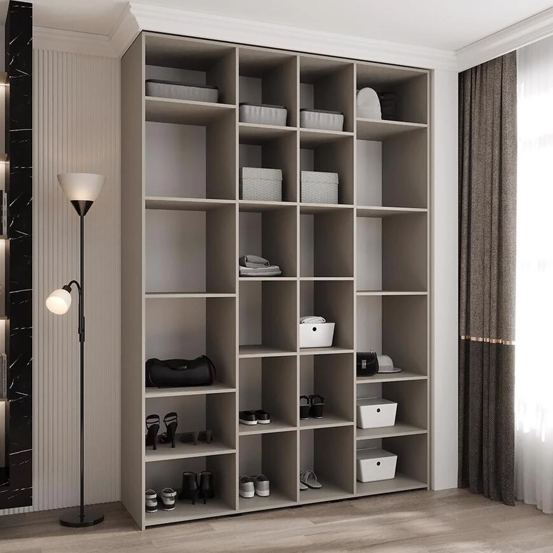 Como 1-170 ormar  40x170x245,5 cm bela/zlatna