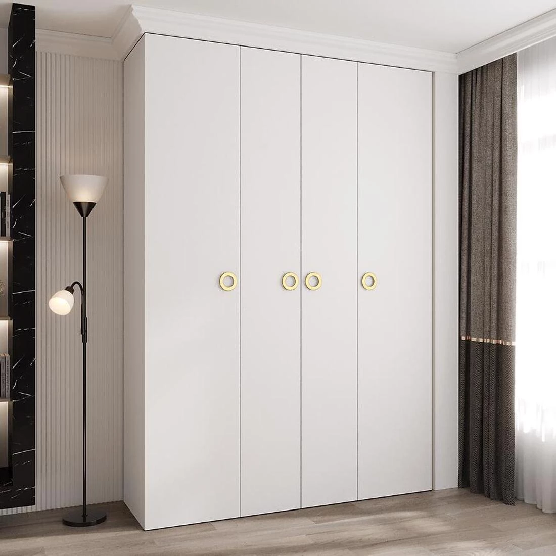 Como 1-170 ormar  40x170x245,5 cm bela/zlatna