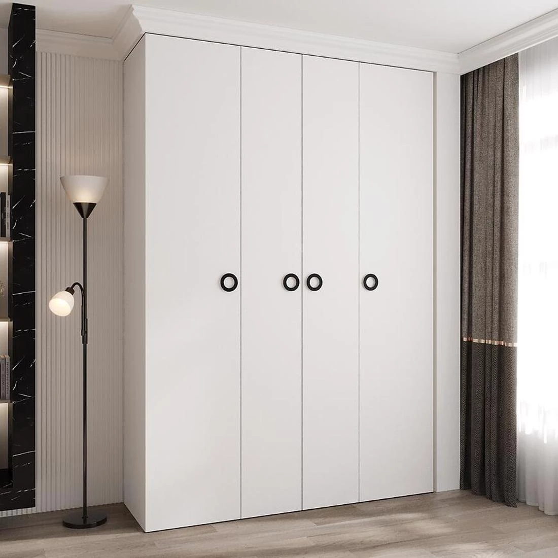 Como 1-170 ormar 40x170x245,5 cm bela/crna
