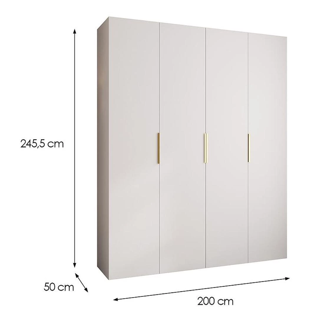 Como 4-200 ormar 50x200x245,5 cm belo/zlatno