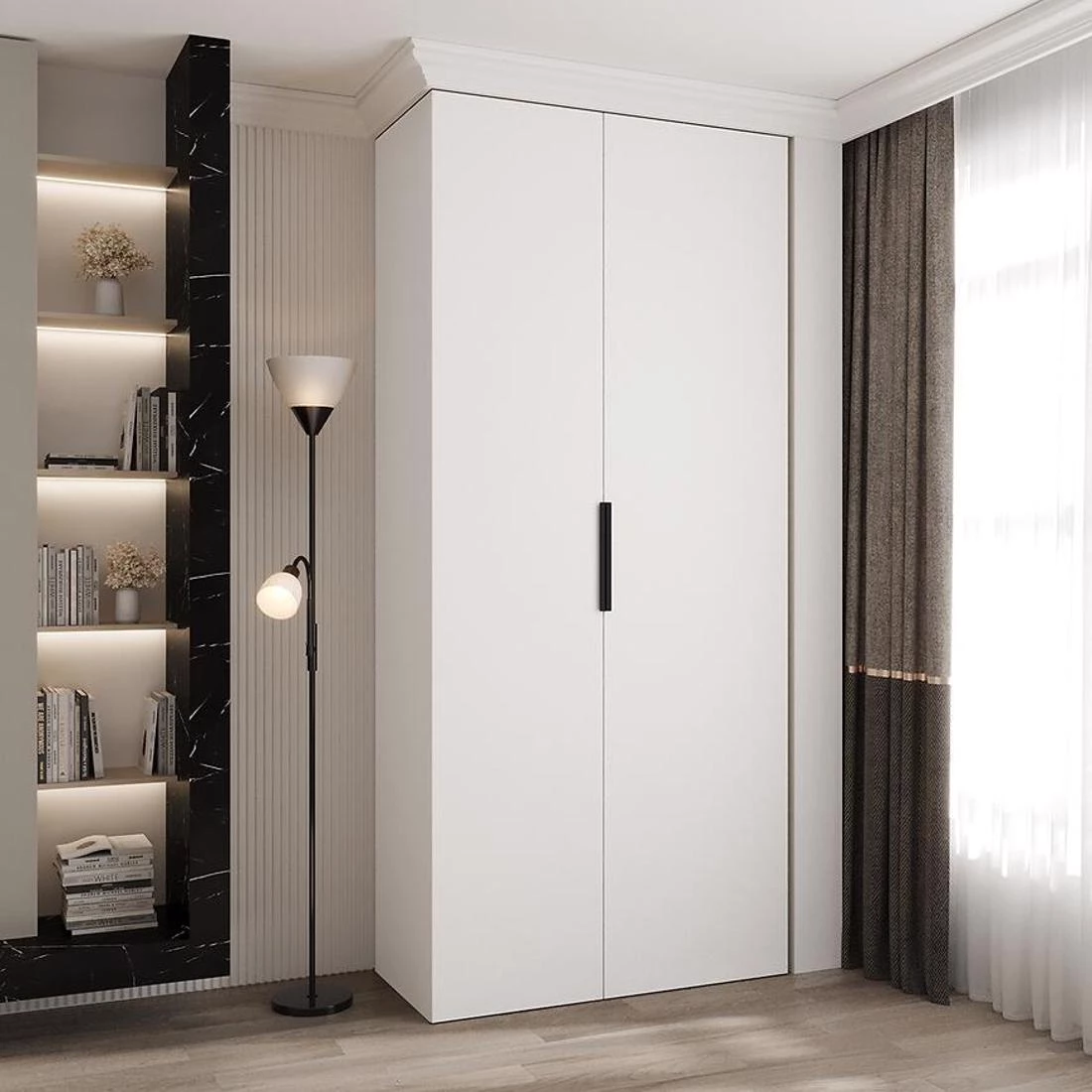 Como 4-110 ormar 50x110x245,5 cm bela/crna