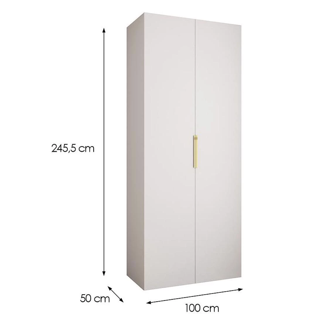 Como 4-100 ormar 50x100x245,5 cm belo/zlatno
