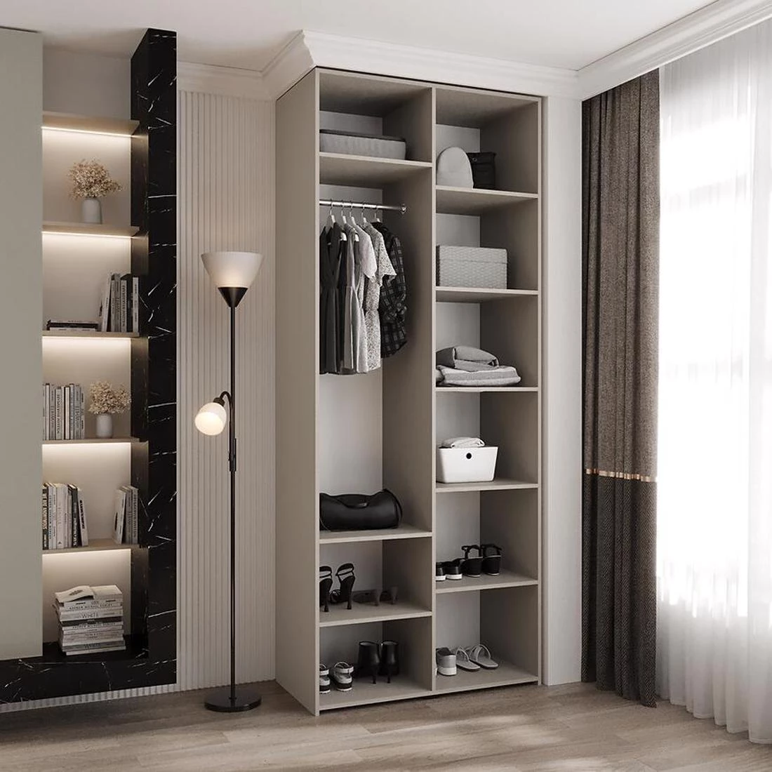 Como 4-100 ormar 50x100x245,5 cm belo/zlatno