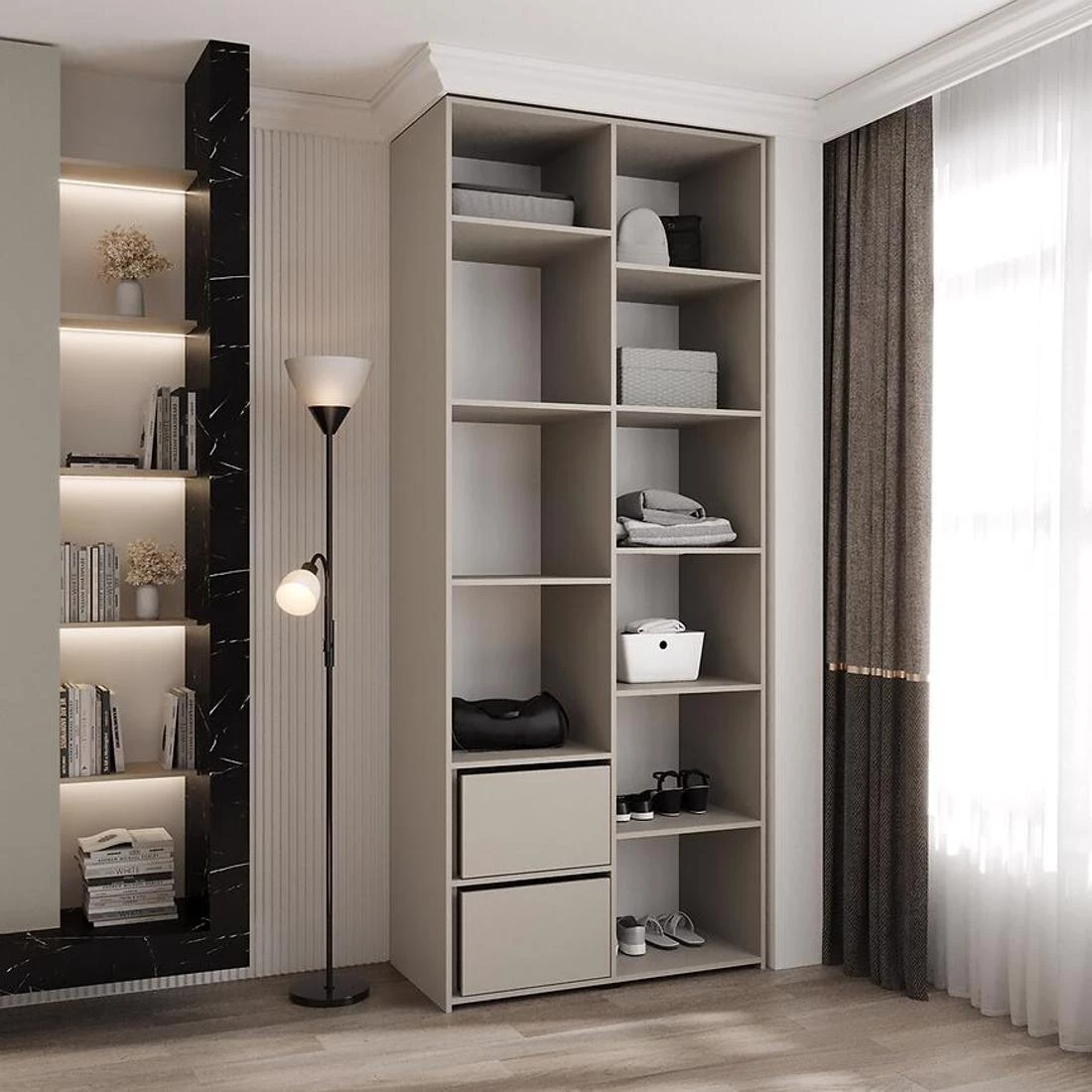 Como 4-100 ormar 50x100x245,5 cm belo/zlatno