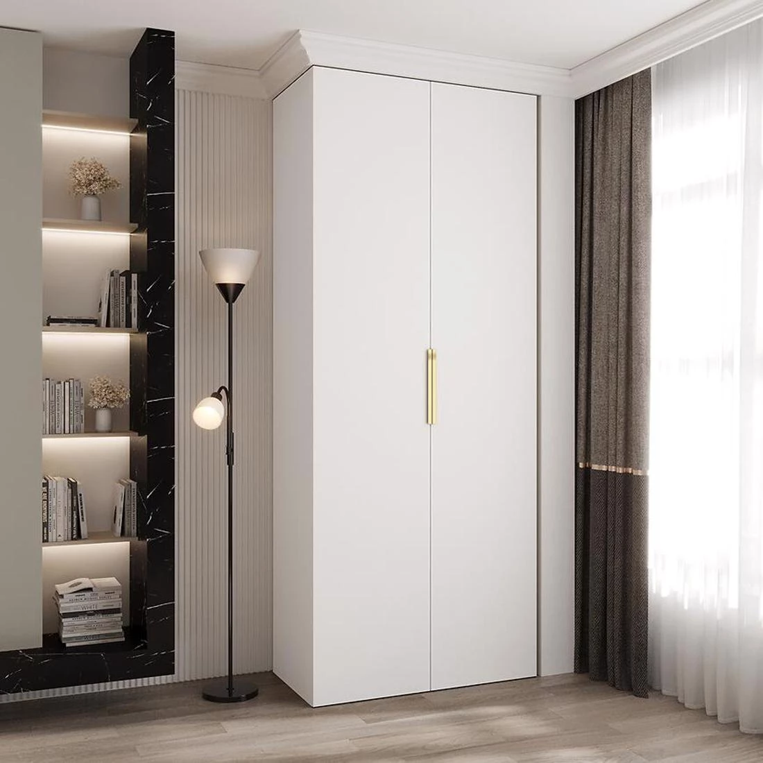 Como 4-100 ormar 50x100x245,5 cm belo/zlatno