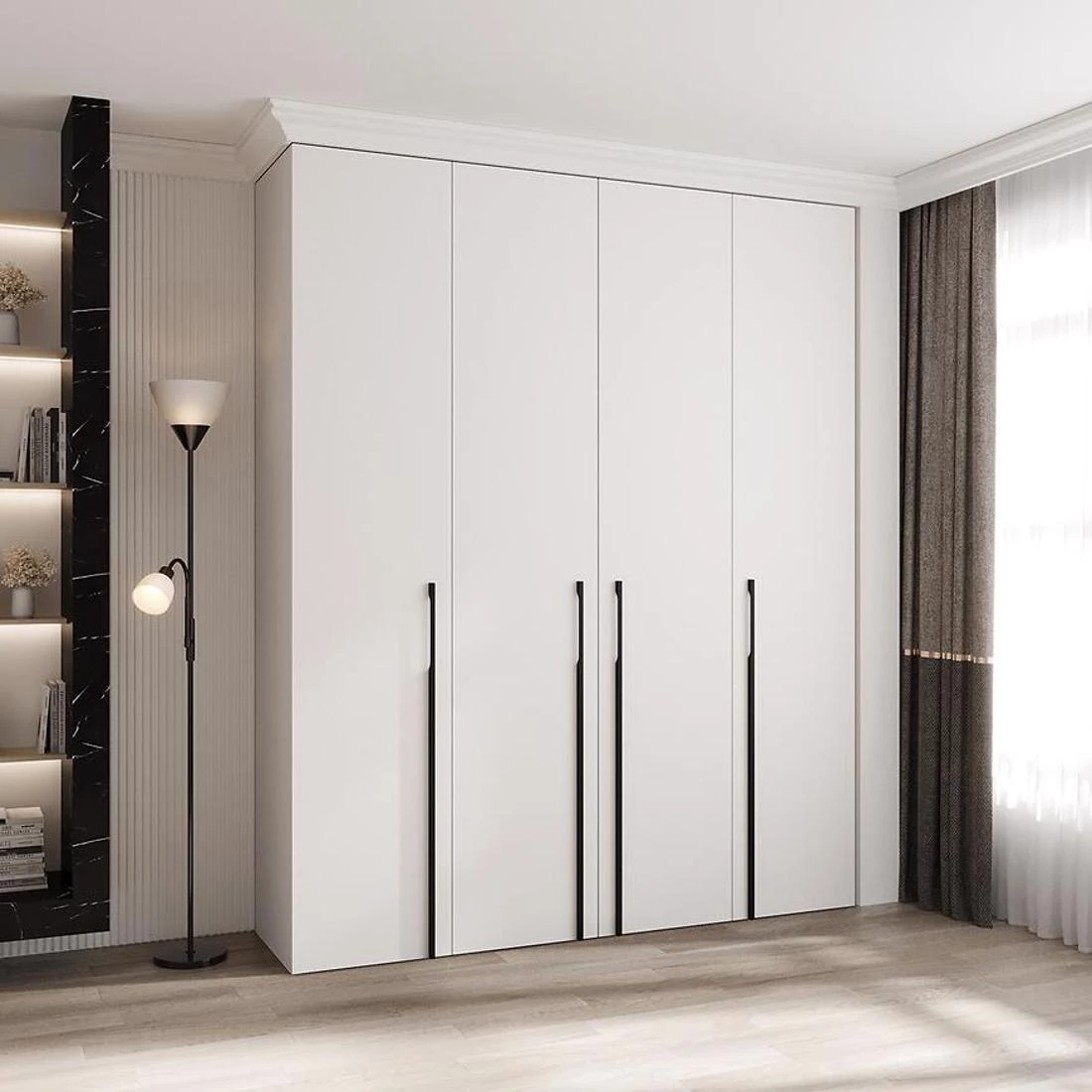 Como 3-200 ormar 50x200x245,5 cm bela/crna