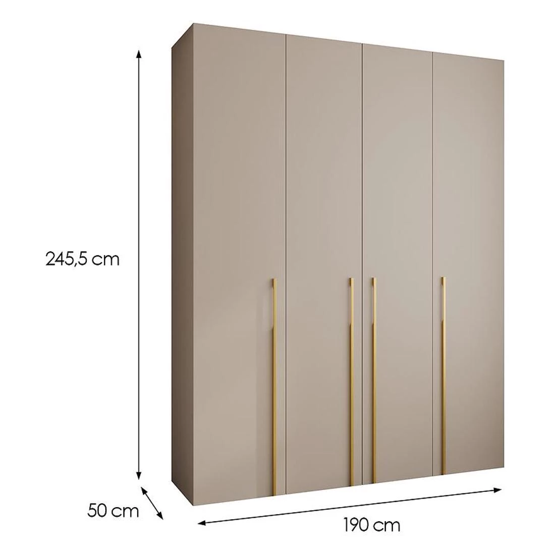 Como 3-190 ormar 50x190x245,5 cm kašmir/zlatna