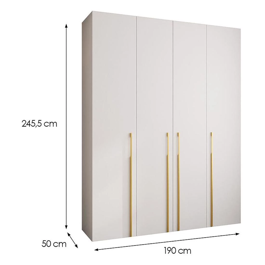 Como 3-190 ormar 50x190x245,5 cm bijeli/zlatni