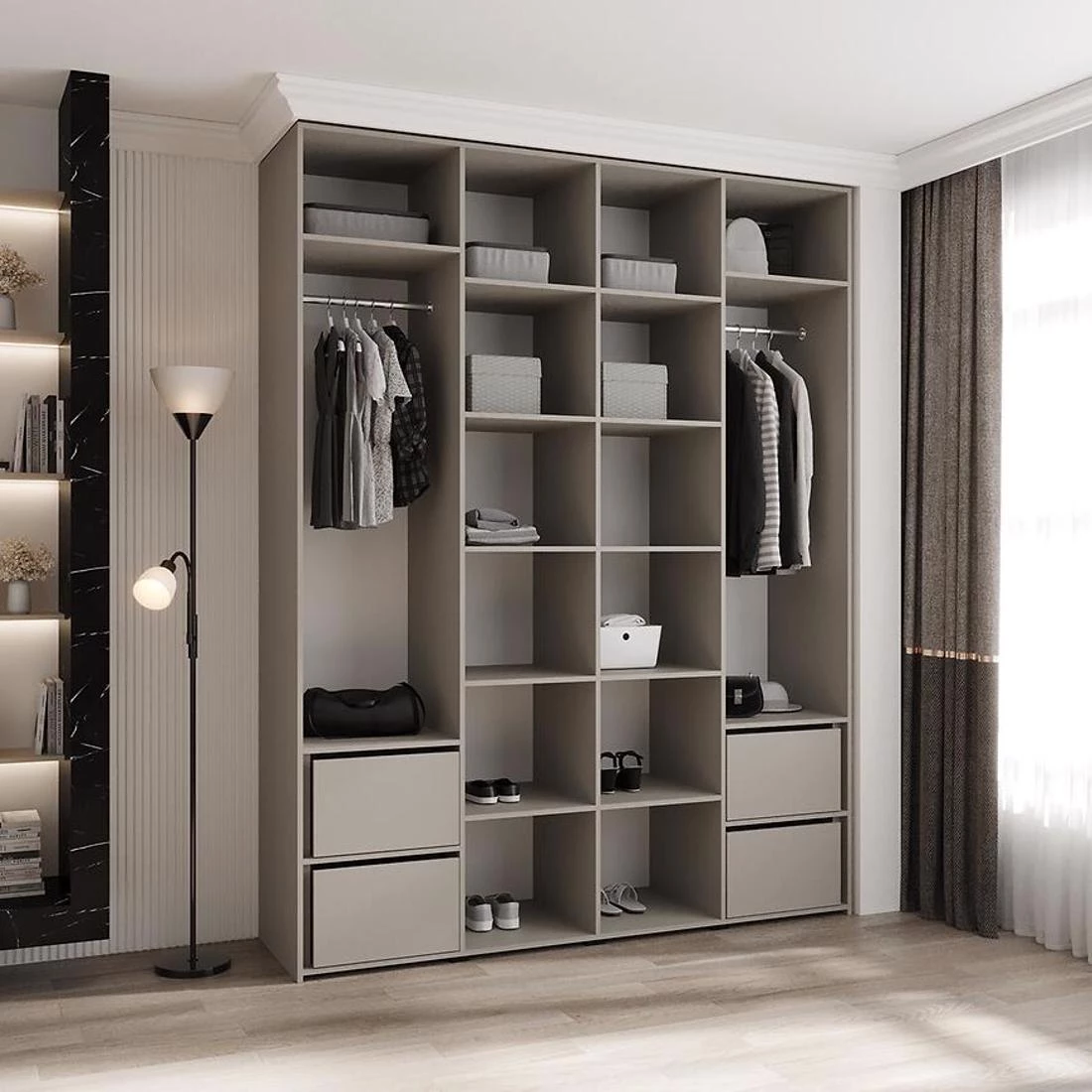 Como 3-190 ormar 50x190x245,5 cm bijeli/zlatni